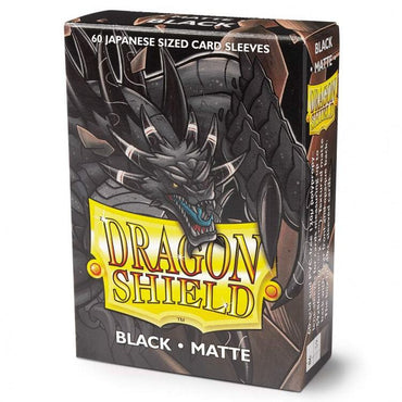 Dragon Shield: Japanese Size 60ct Sleeves - Black (Matte) (Online Order Only)