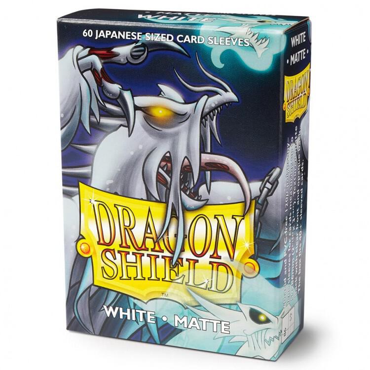 Dragon Shield: Japanese Size 60ct Sleeves - White (Matte) (Online Order Only)