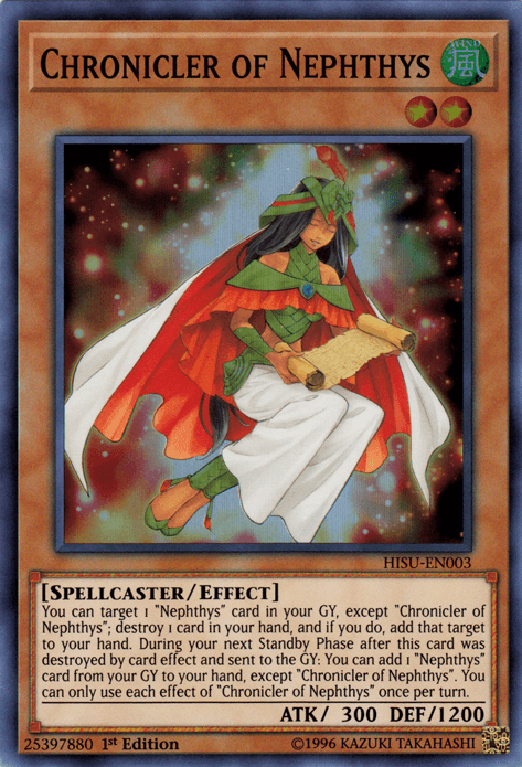 Chronicler of Nephthys [HISU-EN003] Super Rare (ONLINE ORDER ONLY)