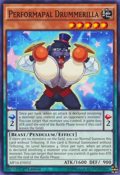 Performapal Drummerilla [MP16-EN052] Common (ONLINE ORDER ONLY)