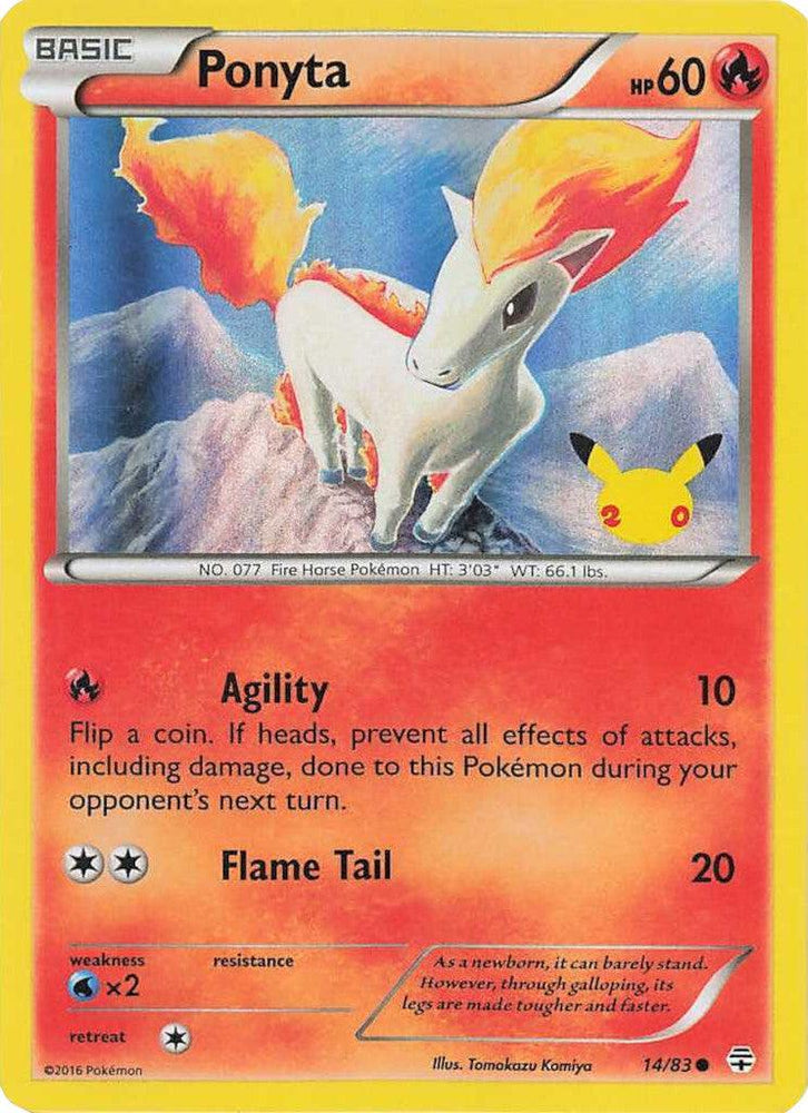 Ponyta (14/83) (20th Anniversary Stamp) [XY: Generations] (Online Only)