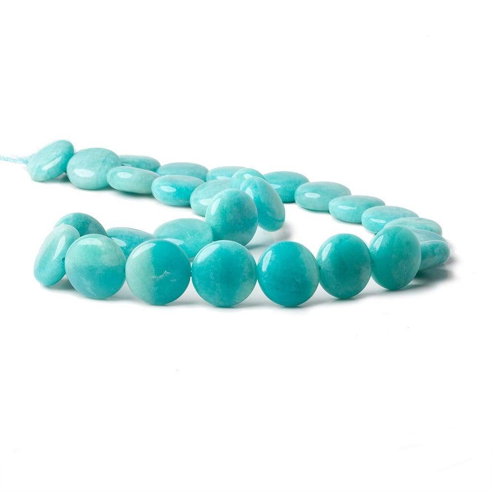 14mm Amazonite plain coin beads 15.5 inch 29 pieces AA (ONLINE ORDER ONLY)