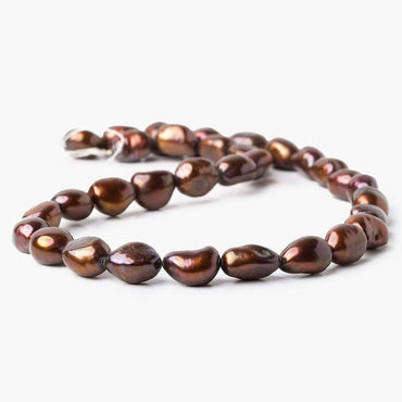 14mm Chocolate Brown Baroque Pearl, 15 inch, 34 pieces (ONLINE ORDER ONLY)