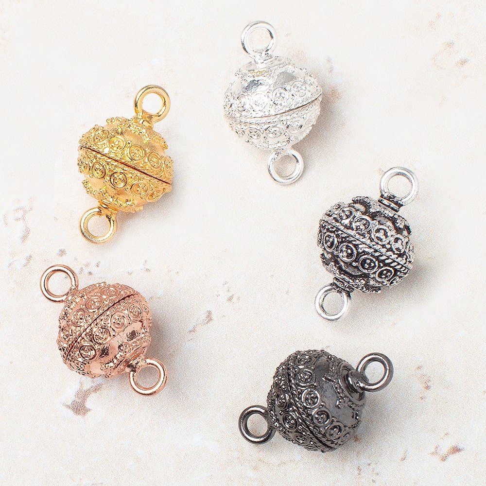 14mm Circular Design Magnetic Clasp 1 piece (ONLINE ORDER ONLY)