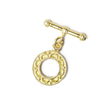 14mm Vermeil Toggle Round 1 piece (ONLINE ORDER ONLY)
