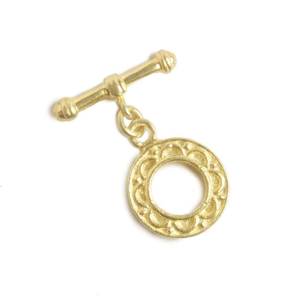 14mm Vermeil Toggle Round 1 piece (ONLINE ORDER ONLY)