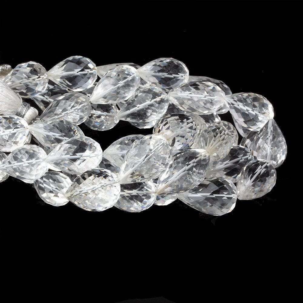 12x9-15x10mm Crystal Quartz Faceted Tear Drop Beads 8 inch 12 pieces (ONLINE ORDER ONLY)