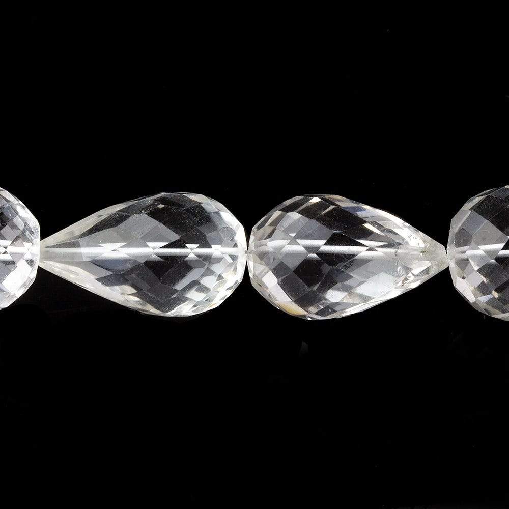 12x9-15x10mm Crystal Quartz Faceted Tear Drop Beads 8 inch 12 pieces (ONLINE ORDER ONLY)