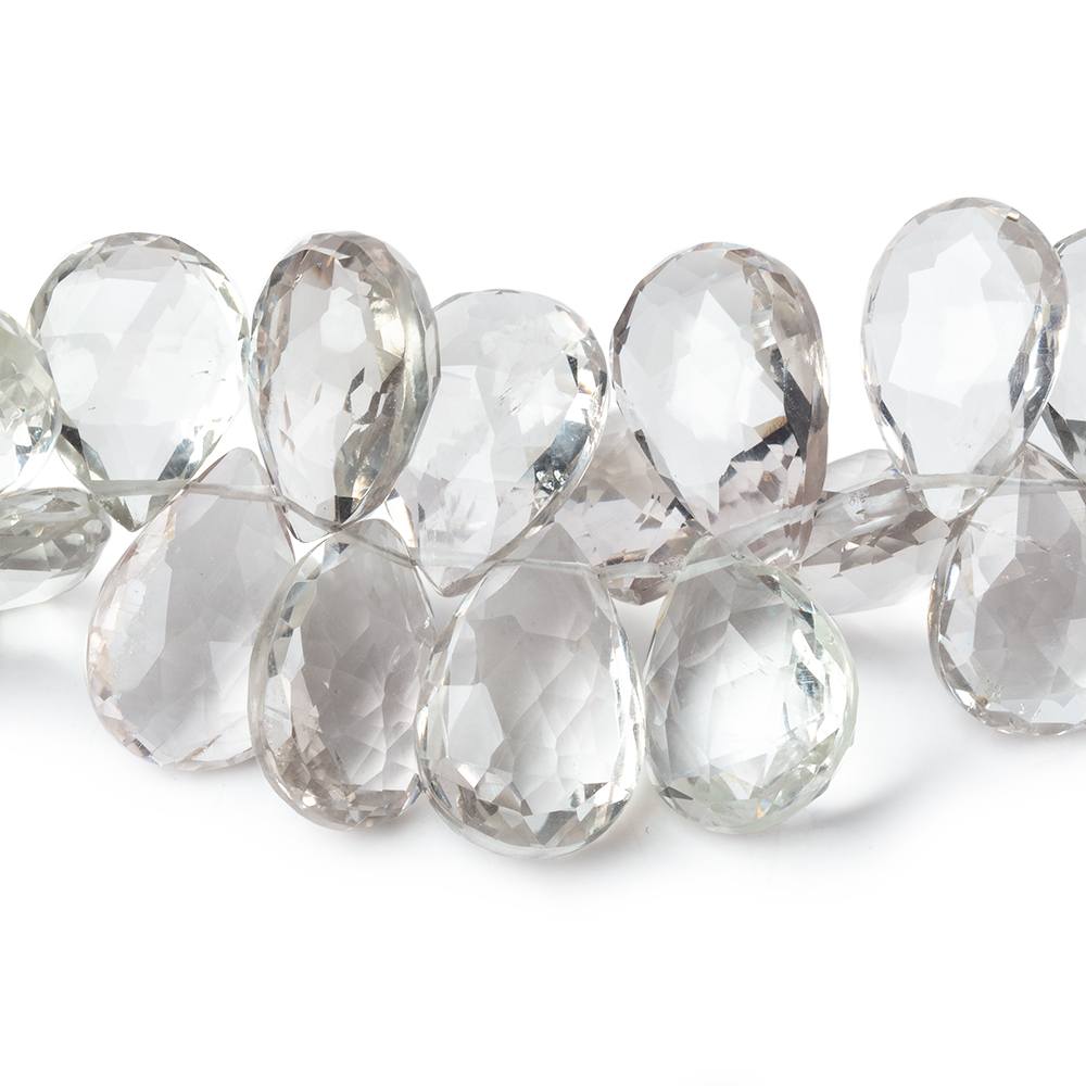 14x10-19x13mm Prasiolite Faceted Pear Beads 8 inch 43 pieces AA (ONLINE ORDER ONLY)