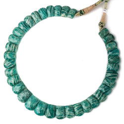 14x10-20x15mm Russian Amazonite double drilled faceted fancy shape collar 35 beads (ONLINE ORDER ONLY)
