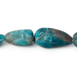 14x10-22x12mm Matte Neon Blue Apatite plain nuggets 7.5 inch 11 beads (ONLINE ORDER ONLY)