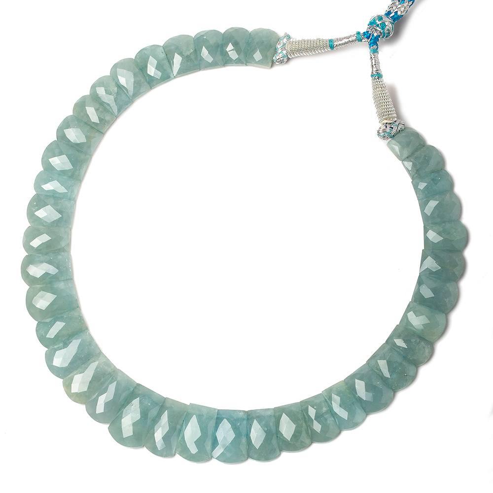 14x10-24x15mm Aquamarine double drilled faceted fancy shape collar 38 beads (ONLINE ORDER ONLY)