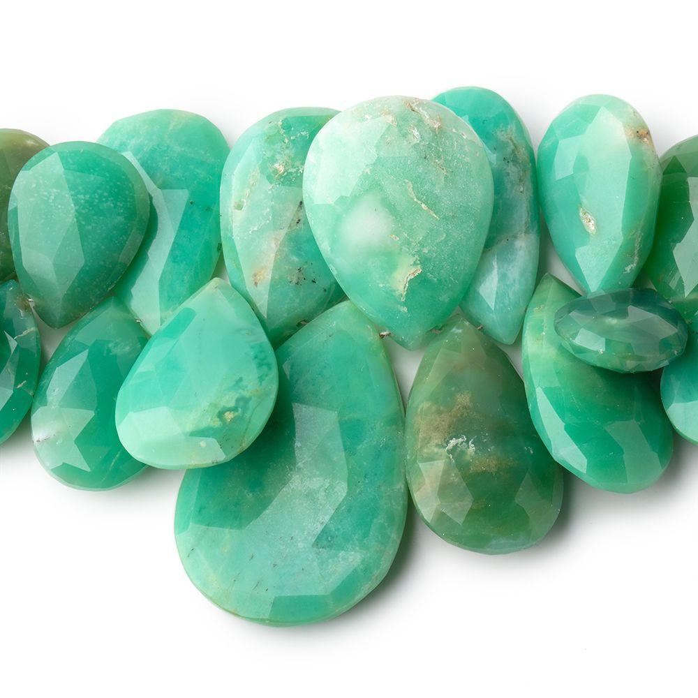14x10-35x22mm Chrysoprase Faceted Pear Beads 5.5 inch 31 pieces (ONLINE ORDER ONLY)