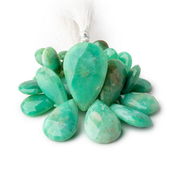 14x10-35x22mm Chrysoprase Faceted Pear Beads 5.5 inch 31 pieces (ONLINE ORDER ONLY)