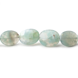 14x10.5-18x14mm Aqua Green Chalcedony straight drilled faceted ovals 18 inch 31 beads (ONLINE ORDER ONLY)