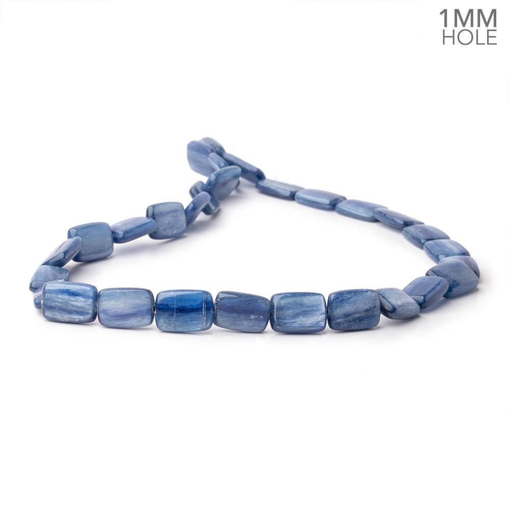 14x10mm Ceylon Blue Kyanite Plain Rectangles 15.5 inch 29 Beads 1mm Hole (ONLINE ORDER ONLY)