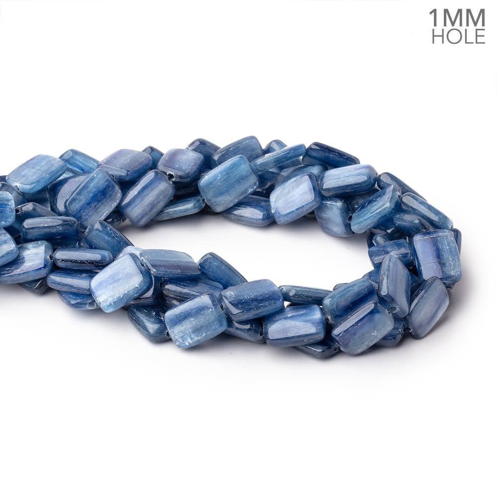 14x10mm Ceylon Blue Kyanite Plain Rectangles 15.5 inch 29 Beads 1mm Hole (ONLINE ORDER ONLY)