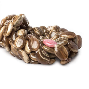 14x10mm Chocolate Rhodochrosite plain ovals 15.5 inch 28 beads (ONLINE ORDER ONLY)