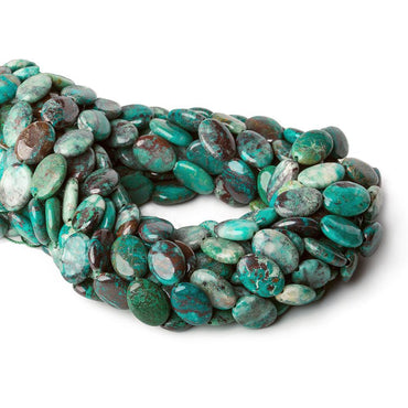 14x10mm Chrysocolla plain oval beads 15.5 inch 28 pieces (ONLINE ORDER ONLY)