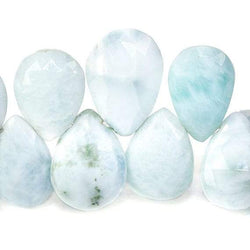 14x10mm Larimar Faceted Pear Beads 8 inch 42 pieces (ONLINE ORDER ONLY)