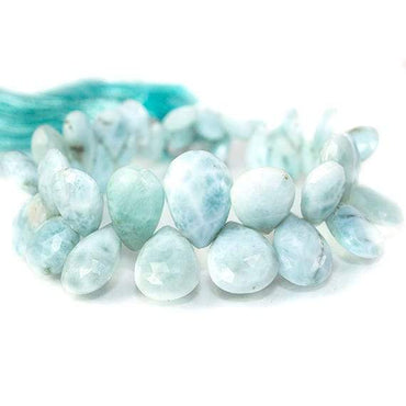 14x10mm Larimar Faceted Pear Beads 8 inch 42 pieces (ONLINE ORDER ONLY)