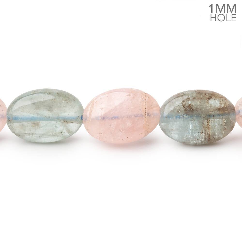14x10mm Multi Color Beryl Plain Oval 16 inch 28 Beads 1mm Drill Hole (ONLINE ORDER ONLY)