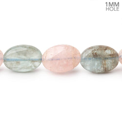 14x10mm Multi Color Beryl Plain Oval 16 inch 28 Beads 1mm Drill Hole (ONLINE ORDER ONLY)
