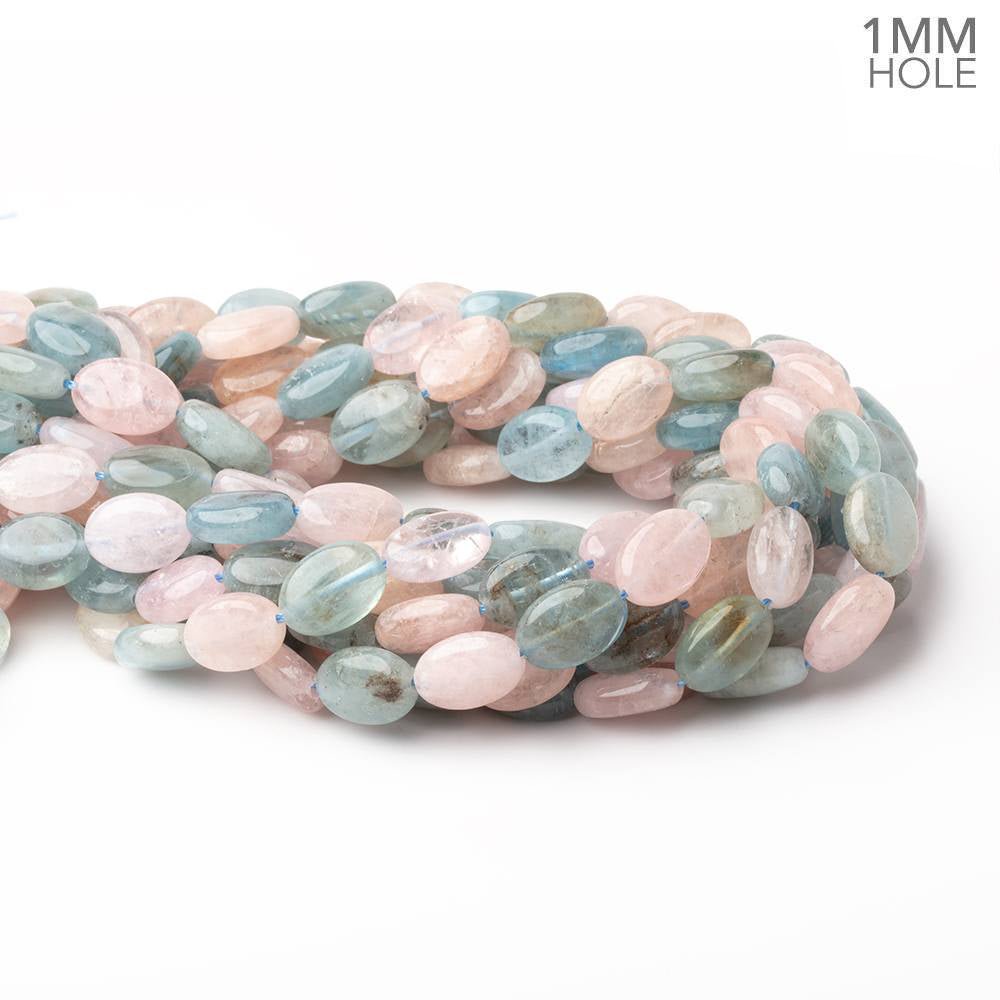 14x10mm Multi Color Beryl Plain Oval 16 inch 28 Beads 1mm Drill Hole (ONLINE ORDER ONLY)