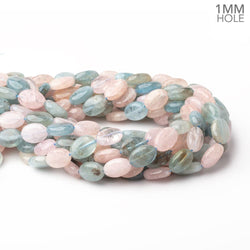 14x10mm Multi Color Beryl Plain Oval 16 inch 28 Beads 1mm Drill Hole (ONLINE ORDER ONLY)