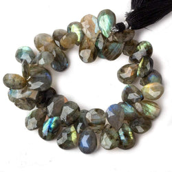 14x11-16x10mm Labradorite faceted pear briolette 9 inch 40 beads (ONLINE ORDER ONLY)