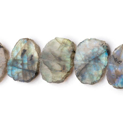 14x11-17x12mm Labradorite Side Drill Slice Beads 7.5 inch 16 pieces (ONLINE ORDER ONLY)