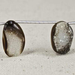 14x11-18x12mm Bi Color Agate Drusy Freeform Beads 7 pieces (ONLINE ORDER ONLY)