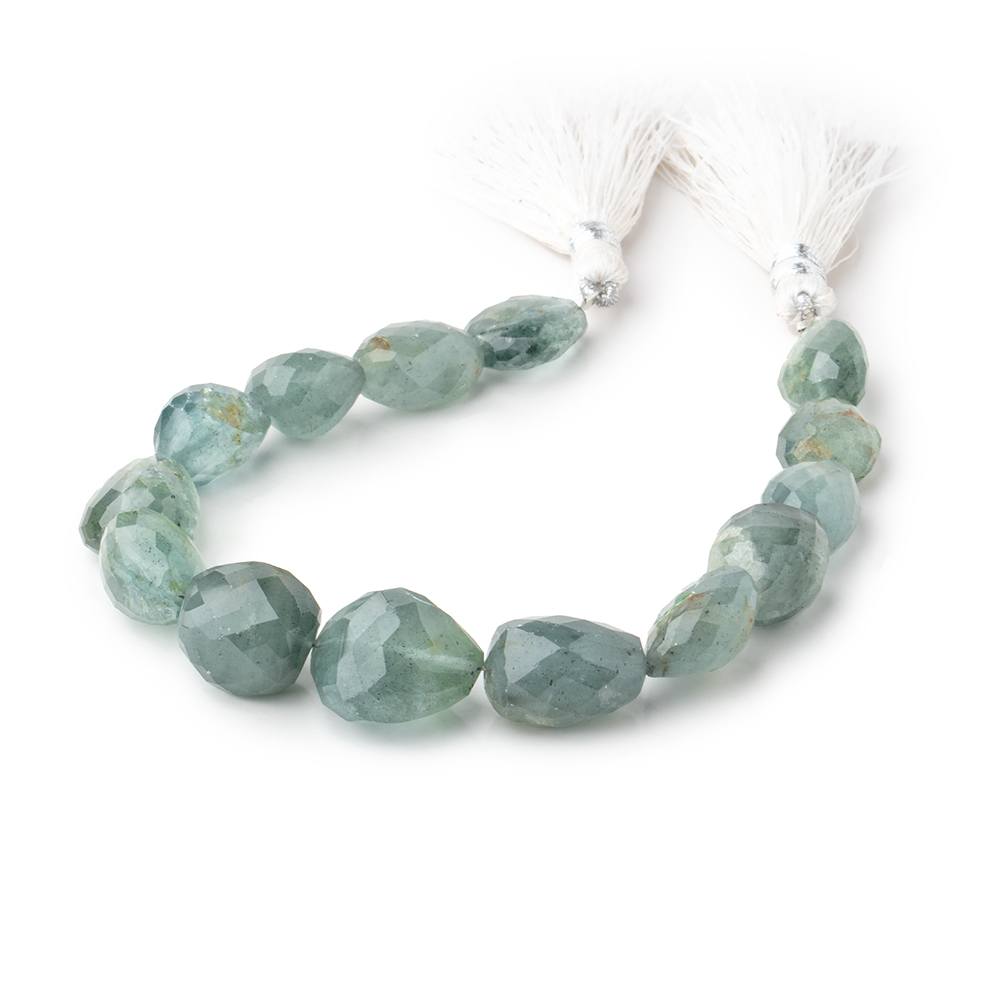 14x11-18x15mm Moss Aquamarine Faceted Nuggets 8.25 inch 14 Beads (ONLINE ORDER ONLY)