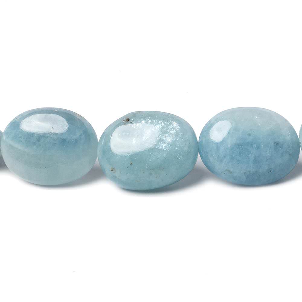 14x11-19x15mm Milky Aquamarine Plain Oval Beads 16 inch 26 pieces (ONLINE ORDER ONLY)