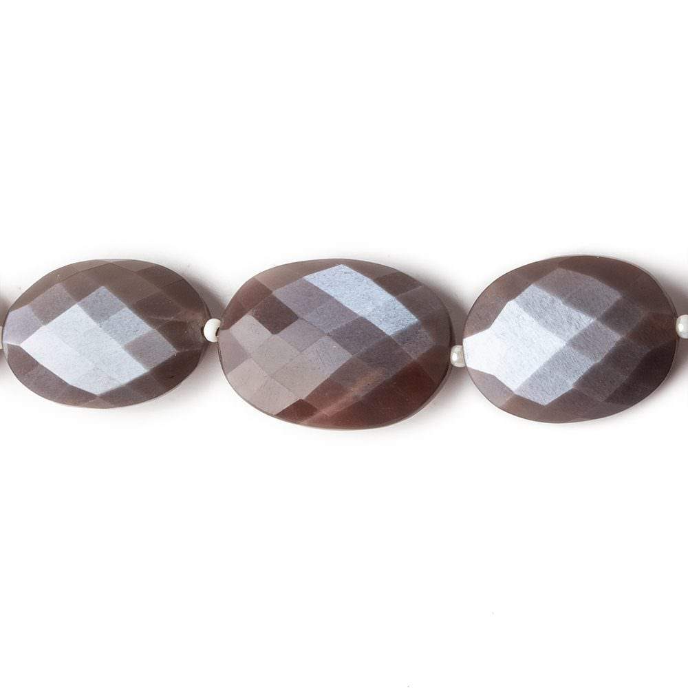 14x11-20x14mm Chocolate Brown Moonstone faceted ovals 16 inch 25 beads AA grade (ONLINE ORDER ONLY)