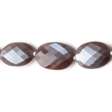 14x11-20x14mm Chocolate Brown Moonstone faceted ovals 16 inch 25 beads AA grade (ONLINE ORDER ONLY)