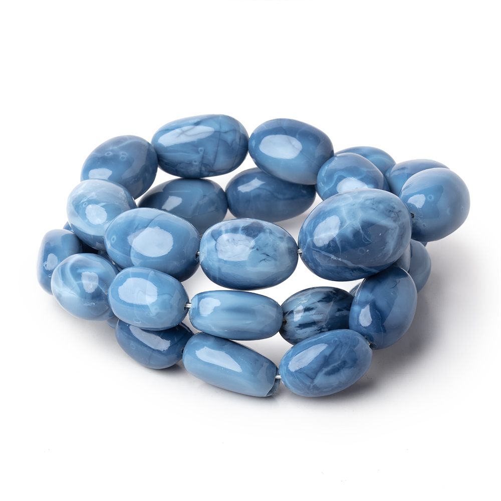 14x11-22x16mm Owyhee Blue Opal Plain Nugget Beads 20 inch 28 pieces AA (ONLINE ORDER ONLY)
