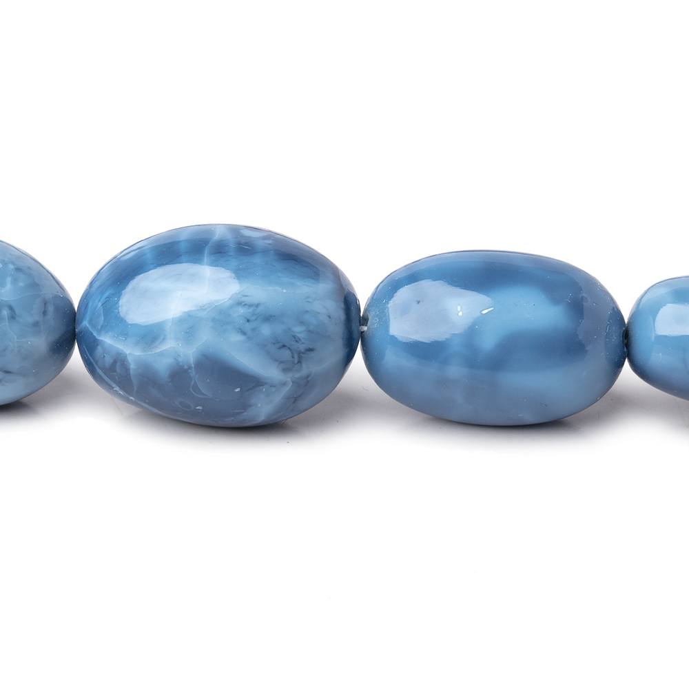 14x11-22x16mm Owyhee Blue Opal Plain Nugget Beads 20 inch 28 pieces AA (ONLINE ORDER ONLY)
