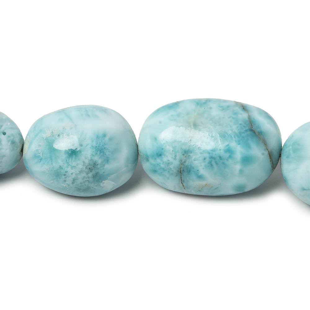 14x11-23x15mm Larimar plain nugget beads 18 inch 29 pieces AAA Grade (ONLINE ORDER ONLY)