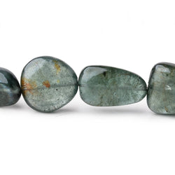 14x11-25x15mm Moss Aquamarine Plain Nuggets 18 inch 23 Beads 1mm Hole (ONLINE ORDER ONLY)