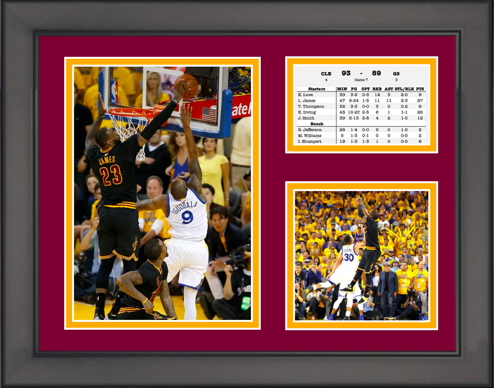 Framed Cleveland Cavaliers 14x11 2016 NBA Champions Collage Photo Professionally Matted (ONLINE ORDER ONLY)