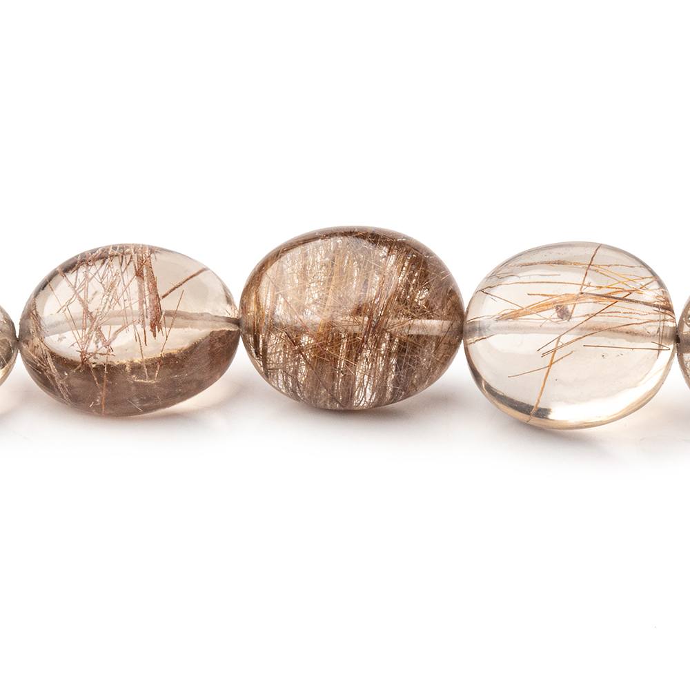 17x15mm Rutilated Quartz Plain Oval Beads 16 inch 25 pieces (ONLINE ORDER ONLY)