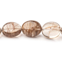 17x15mm Rutilated Quartz Plain Oval Beads 16 inch 25 pieces (ONLINE ORDER ONLY)