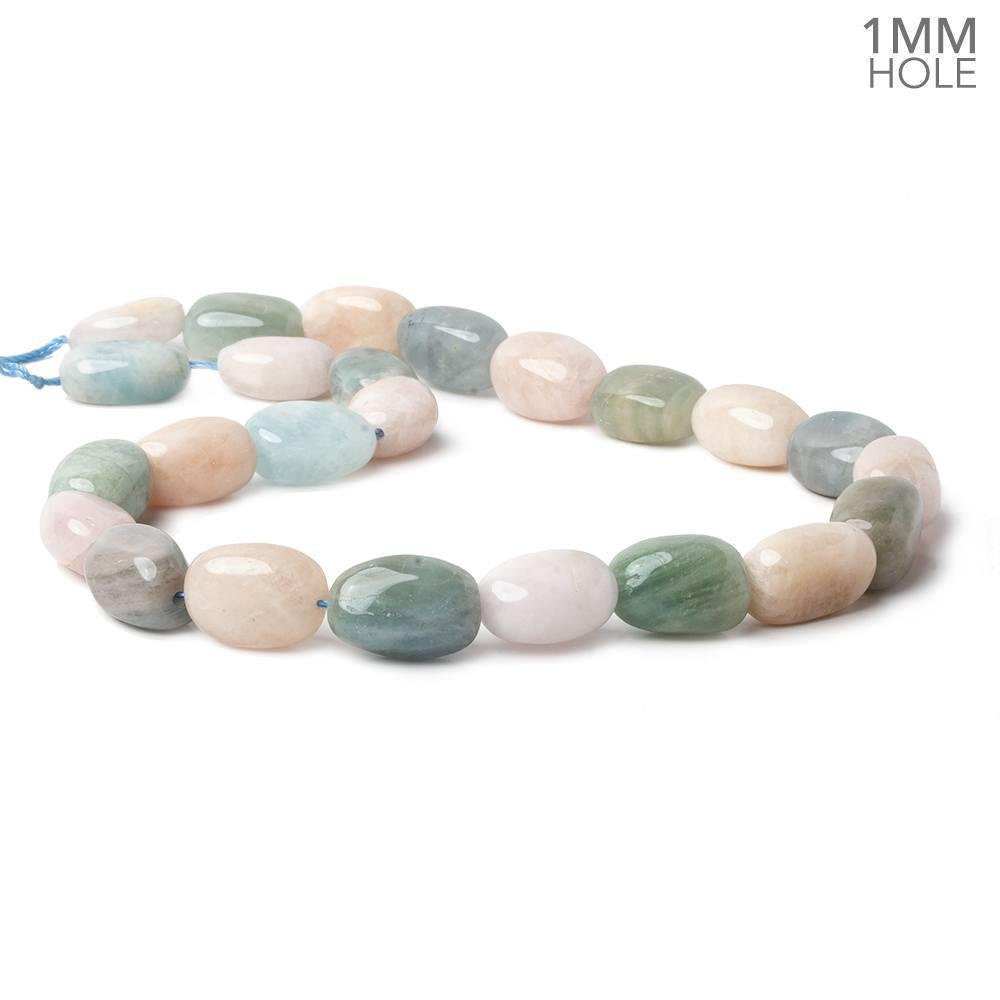 14x12-18x15mm Multi Beryl straight drilled plain nuggets 16 inch 24 large hole beads (ONLINE ORDER ONLY)