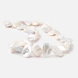 14x12-22x17mm Cream Side Drill Keshi Freshwater Pearls 16 inch 32 Beads (ONLINE ORDER ONLY)