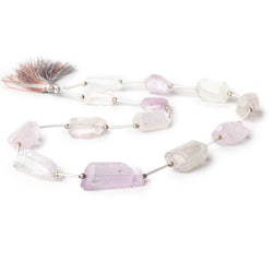 14x12-25x12mm Kunzite & Hiddenite faceted nuggets 16 inch 13 beads (ONLINE ORDER ONLY)