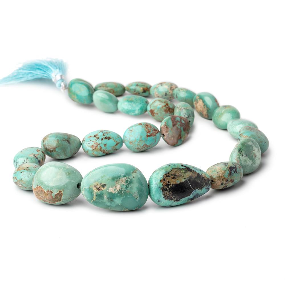 14x12-27x19mm Persian Turquoise Plain Nuggets 18 inch 25 beads (ONLINE ORDER ONLY)