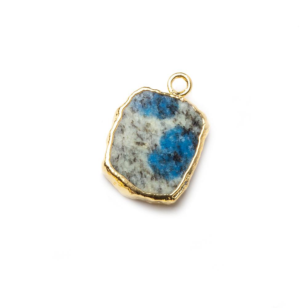 14x12mm Gold leafed K2 Azurite Granite 