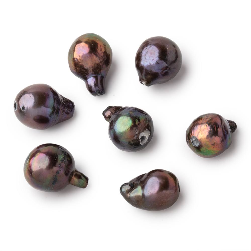 14x13-19x15mm Peacock Ultra Baroque 2.5mm Large Hole Focal Beads 1 piece (ONLINE ORDER ONLY)