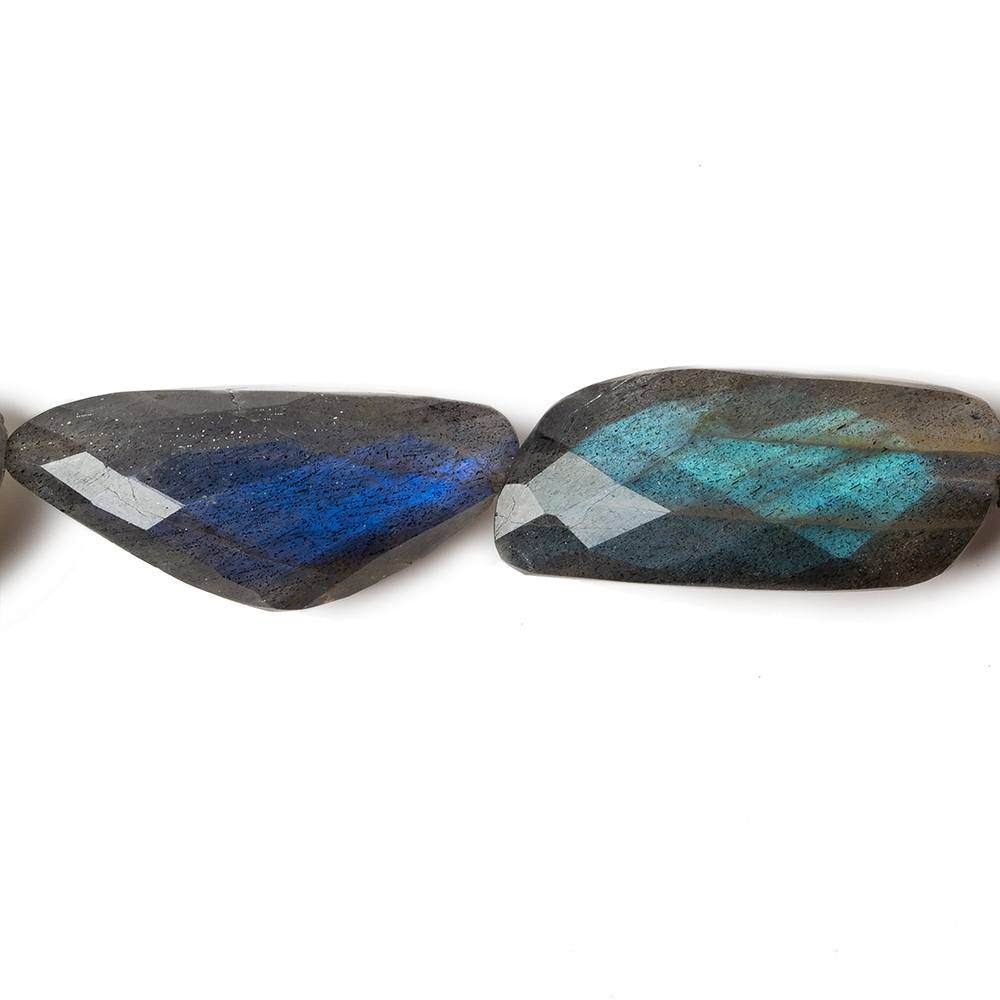 14x13-20x13mm Black Labradorite straight drill faceted nuggets 8 inch 8 beads (ONLINE ORDER ONLY)